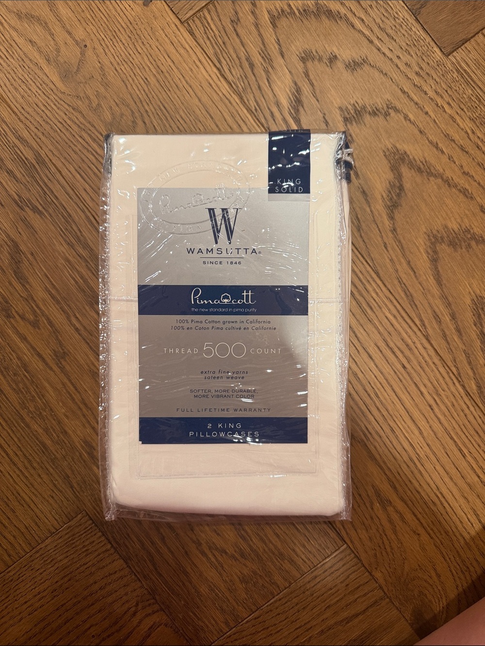 Wamsutta King Pillowcases in solid white